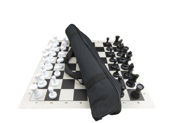 Basic vinyl chess set with large club bag