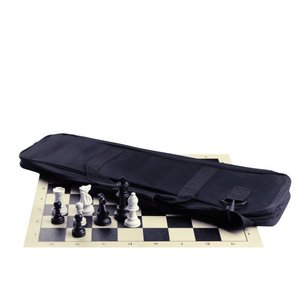 Basic vinyl chess set with premier bag (medium)